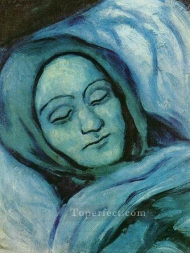 dead turkey Painting - Head of a Dead Woman 1902 Pablo Picasso